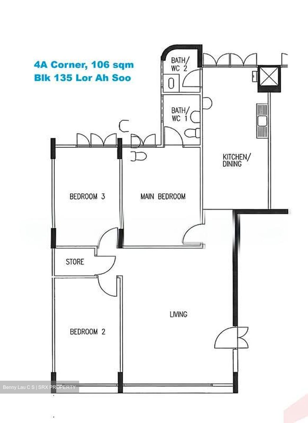 Blk 135 Lorong Ah Soo (Hougang), HDB 4 Rooms #562552601